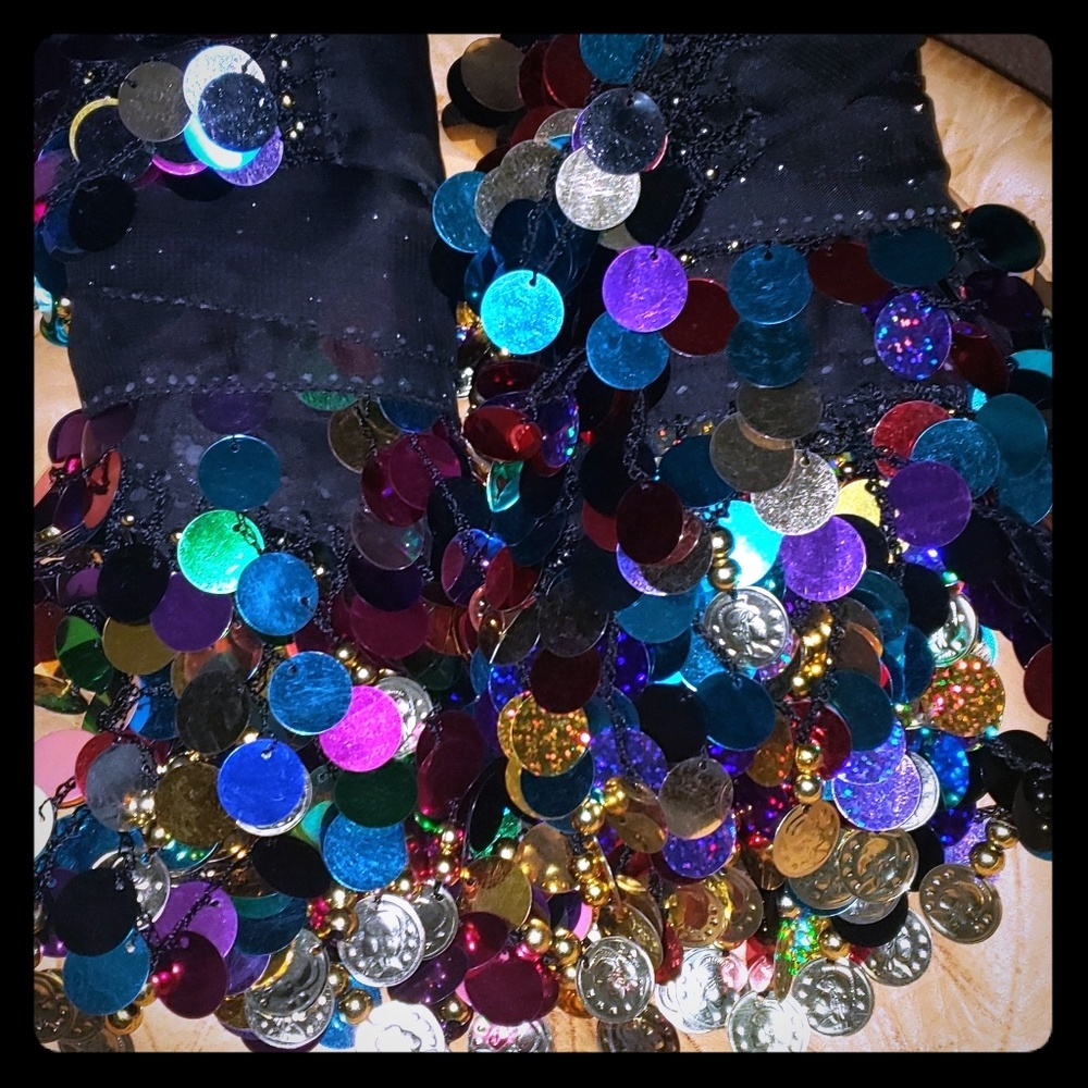 Belly dance waist scarf (2)